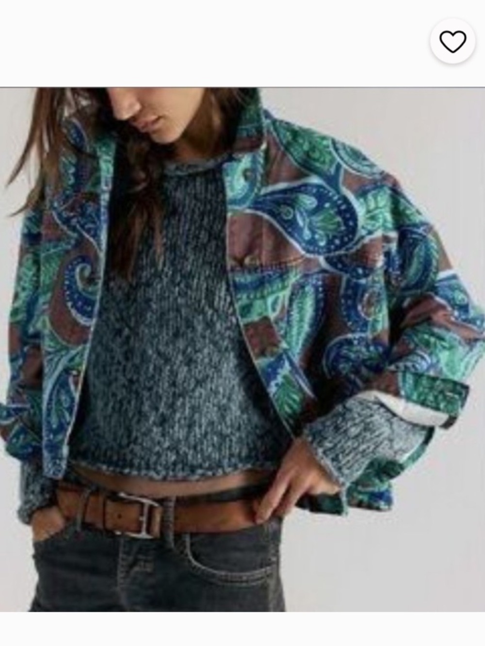 Free People Opal Printed Swing Jacket- Size Medium